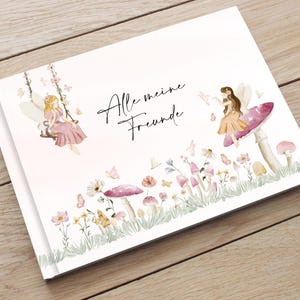 Friendship book fairy for children | Friendship album girls | Friendship album for the start of school or birthday | Friendship book DIN A5 hardcover