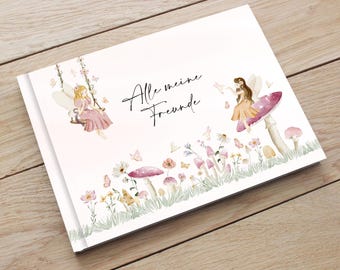 Friendship book fairy for children | Friendship album girls | Friendship album for the start of school or birthday | Friendship book DIN A5 hardcover