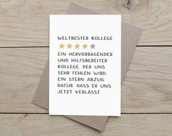 Abschiedskarte Für Kollegen – Humorvolle Grußkarte Von Greeting Cards For Everyone
