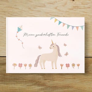 Unicorn Friendship Book | Friendship Album for Children | School Enrollment | School | | A5 Friendship Book