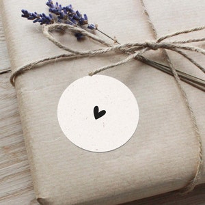 15x Aufkleber mit Herz | Sticker mit Herz | schlichte Etiketten mit Herz | Dankeschön Aufkleber | Aufkleber Hochzeit | Aufkleber Einladung