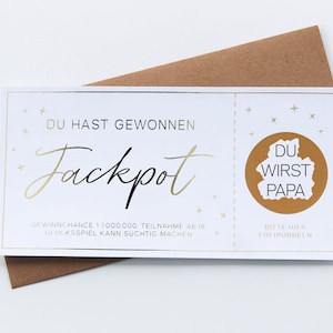 Schwangerschaft verkünden | Jackpot | Rubbellos | Glückslos | Wir bekommen ein Baby | Du wirst Papa Oma Opa Tante Onkel Uroma Uropa