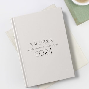 Kalender 2024 Jahresplaner 24 Taschenkalender Terminkalender Kalenderbuch Studienplaner Wochenplaner Hardcover DIN A5 Bild 1