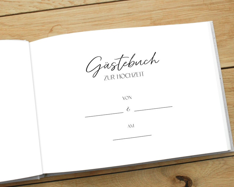 Gästebuch Hochzeit mit Fragen zum Ausfüllen DIN A5 quer Bild 5