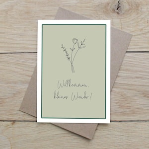 Carte de félicitations naissance "Bienvenue, petit miracle" | Carte de naissance pour bébé | Félicitations bébé | carte de naissance