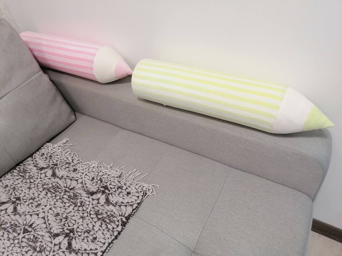 Pillow Pencil Decorative Pillows Soft Pensil Gift for Etsy