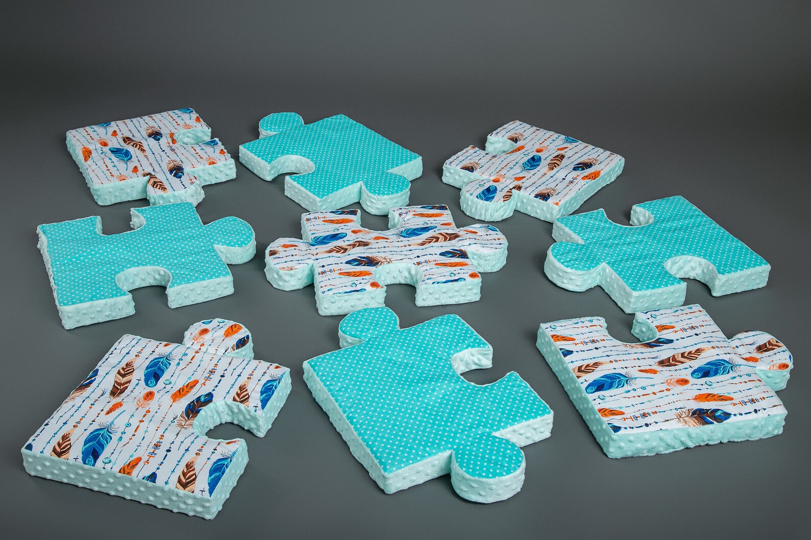 Baby Puzzle Play Mat Pillow Mat Gift for Newborn Etsy