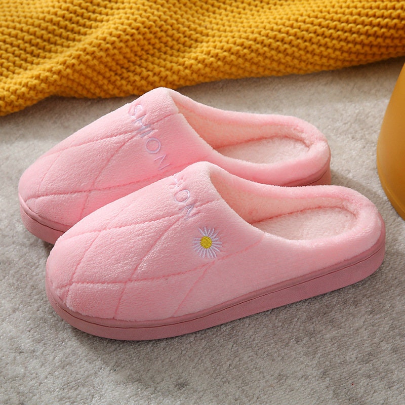 Women's Velvet Winter Fluffy Indoor Shoes House Scuff Slippers for ...