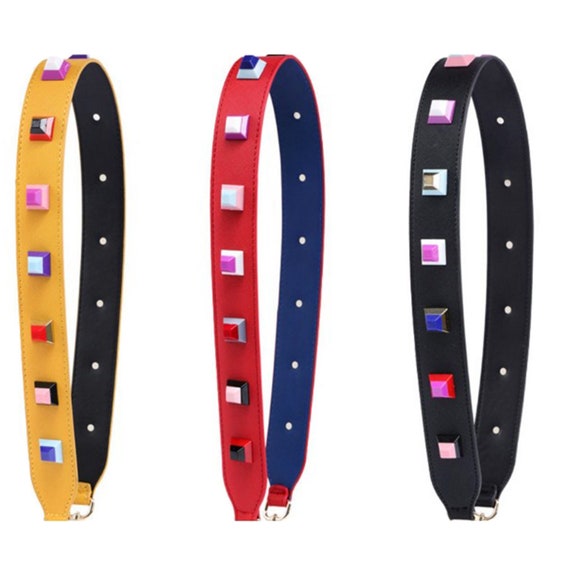 Addis Studded Bag Strap. Interchangeable Bag Strap Abstract Guitar Short  Singles Straps for Purses Women , Handbag Replacement Straps . 