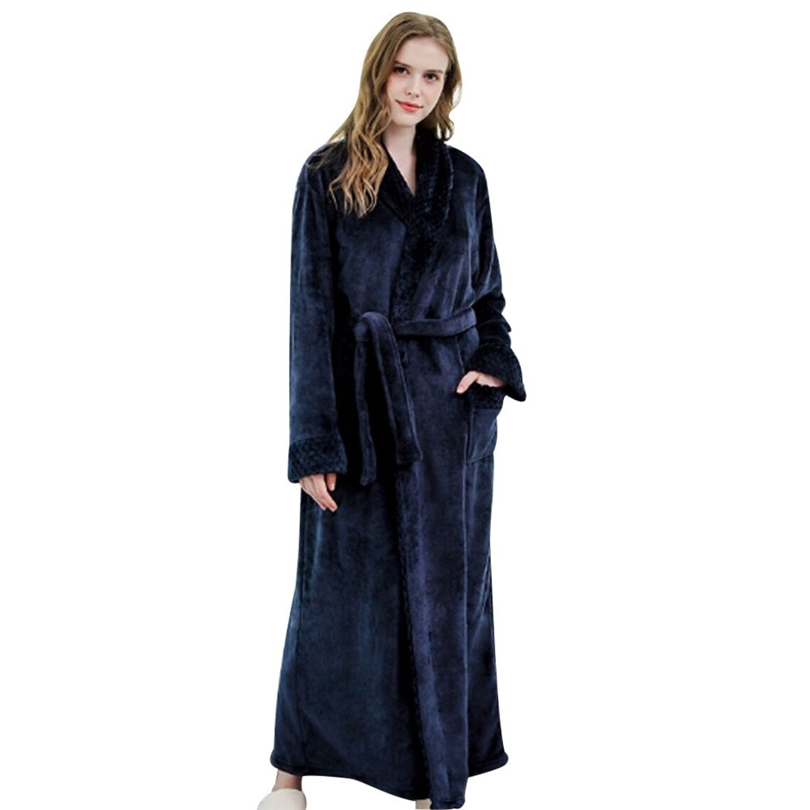 Fluffy Thick Microfibre Flannel Bathrobe Velvet Sleep Shawl Etsy