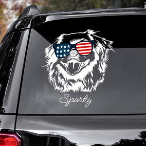 Personalized Pekingese car decal, Custom Name Pekingese Decal, Pekingese car accessories, Pekingese name sticker
