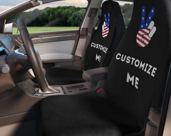CUSTOM Front Car Seat Covers, Full Color Car Seat Covers with your logo, design, or a photo. PERSONALIZE the way you like it