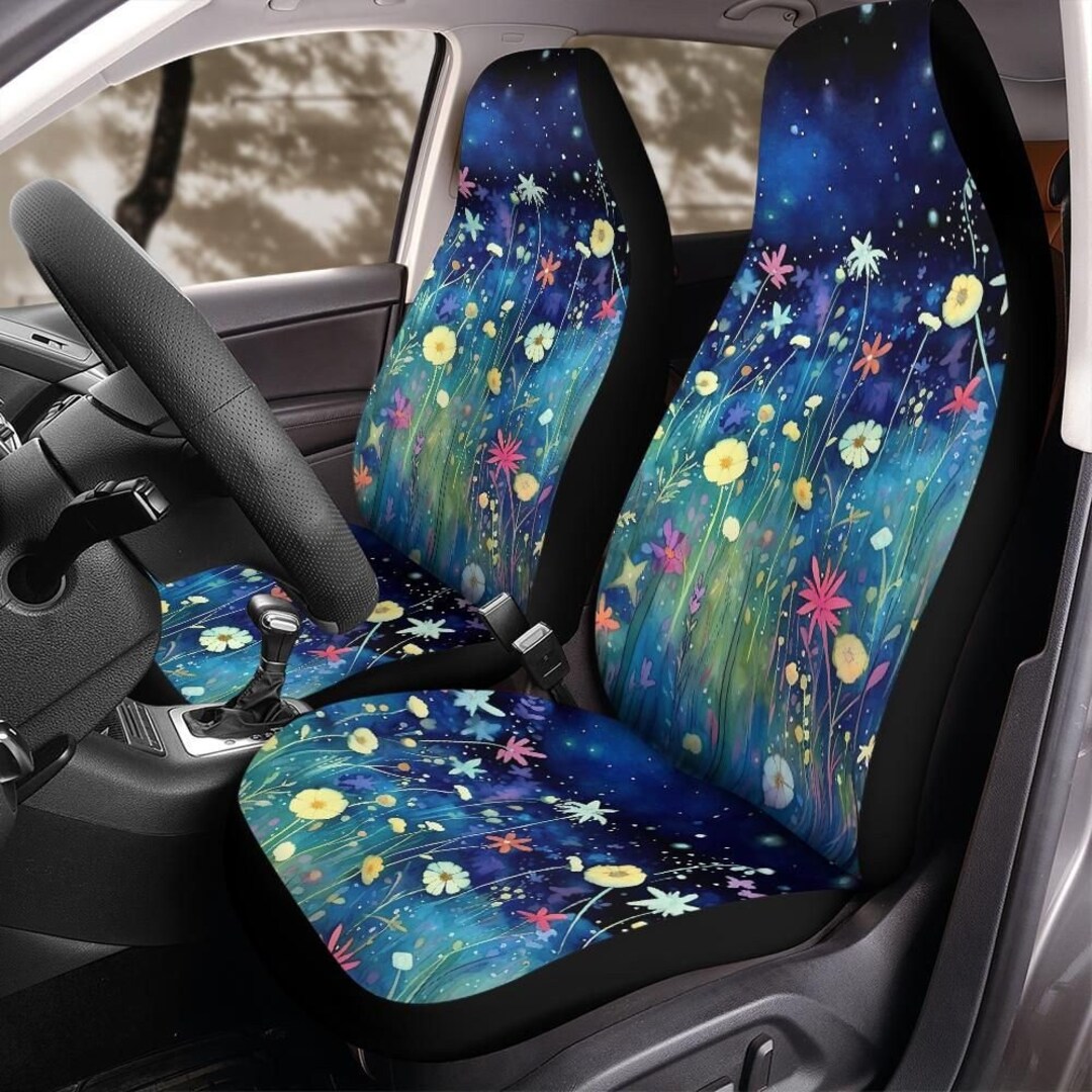 Colorful Rose Floral Car Seat Covers