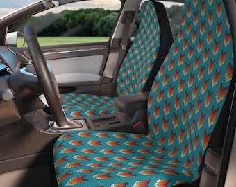 Aztec Arrow Car Seat Covers, Aztec car seat covers, Southwestern car accessories, Teal Southwestern car seat covers for vehicle