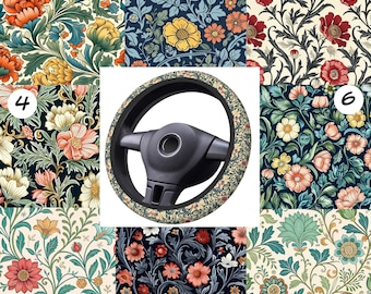 Coprivolante floreale in stile William Morris, con diverse opzioni di motivi