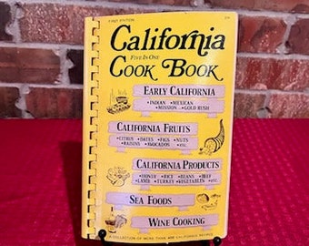California Five-in-one Cookbook 1976 Spiral Bound Vintage