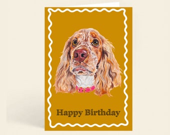 Spaniel greeting card