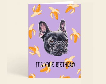 Frenchie greeting card