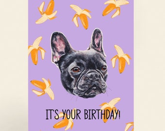 Frenchie greeting card