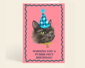 Fluffy Cat greeting card