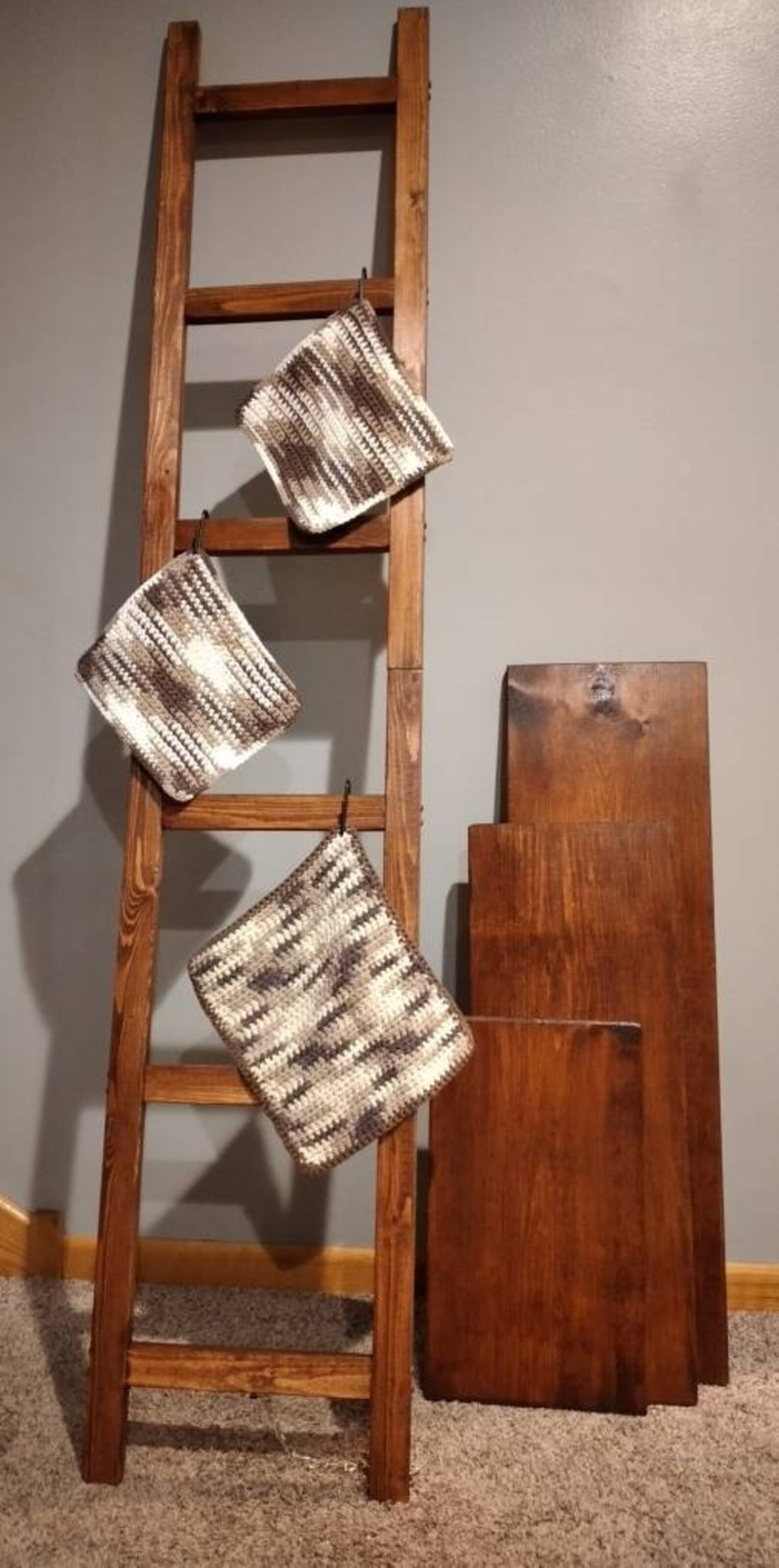 A Frame Display Shelf Diy Ladder Shelf Countertop Display Etsy
