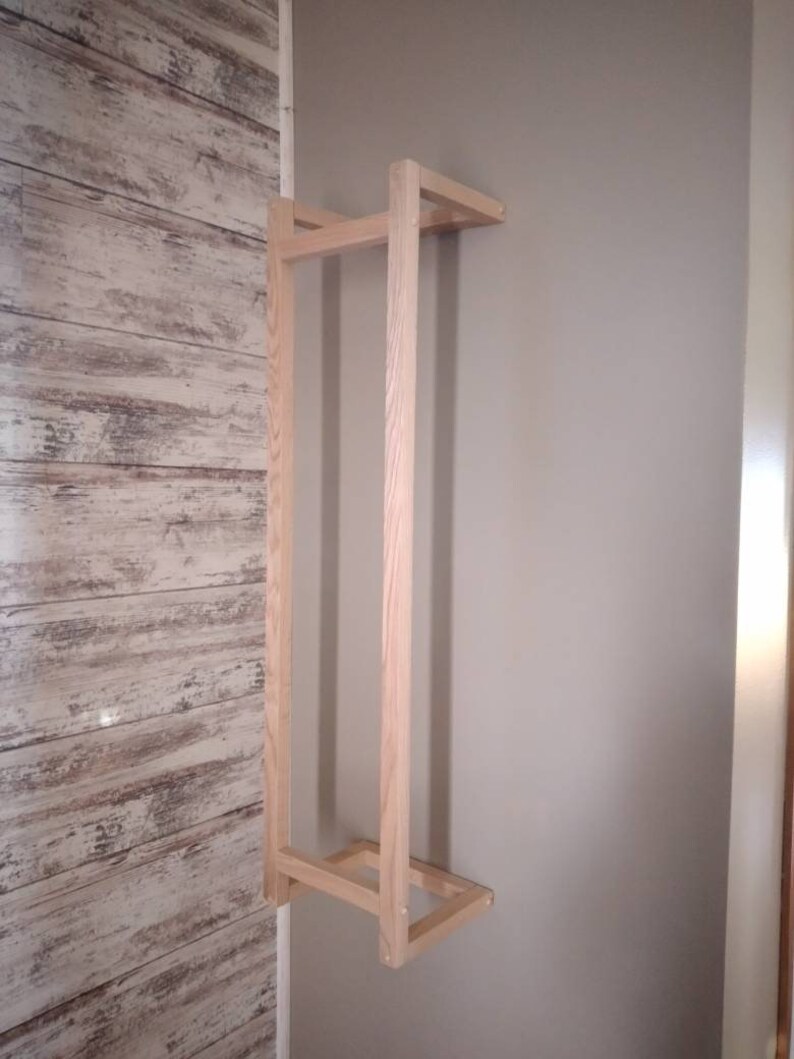 Solid Wood Wall Mount Blanket Rack Towel Rack Handmade Solid Etsy