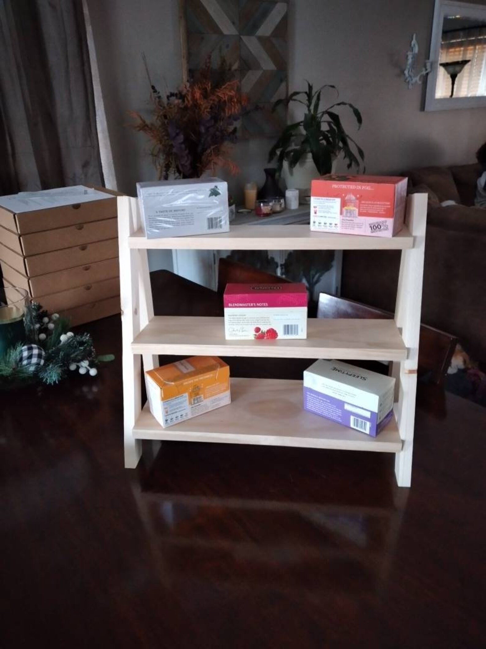 Wooden Countertop Display Shelf Countertop 3 Tier Shelves Etsy