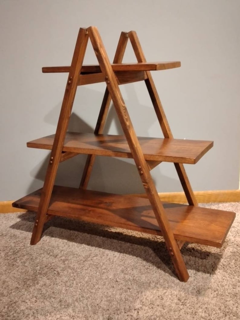 A Frame Display Shelf Diy Ladder Shelf Countertop Display Etsy