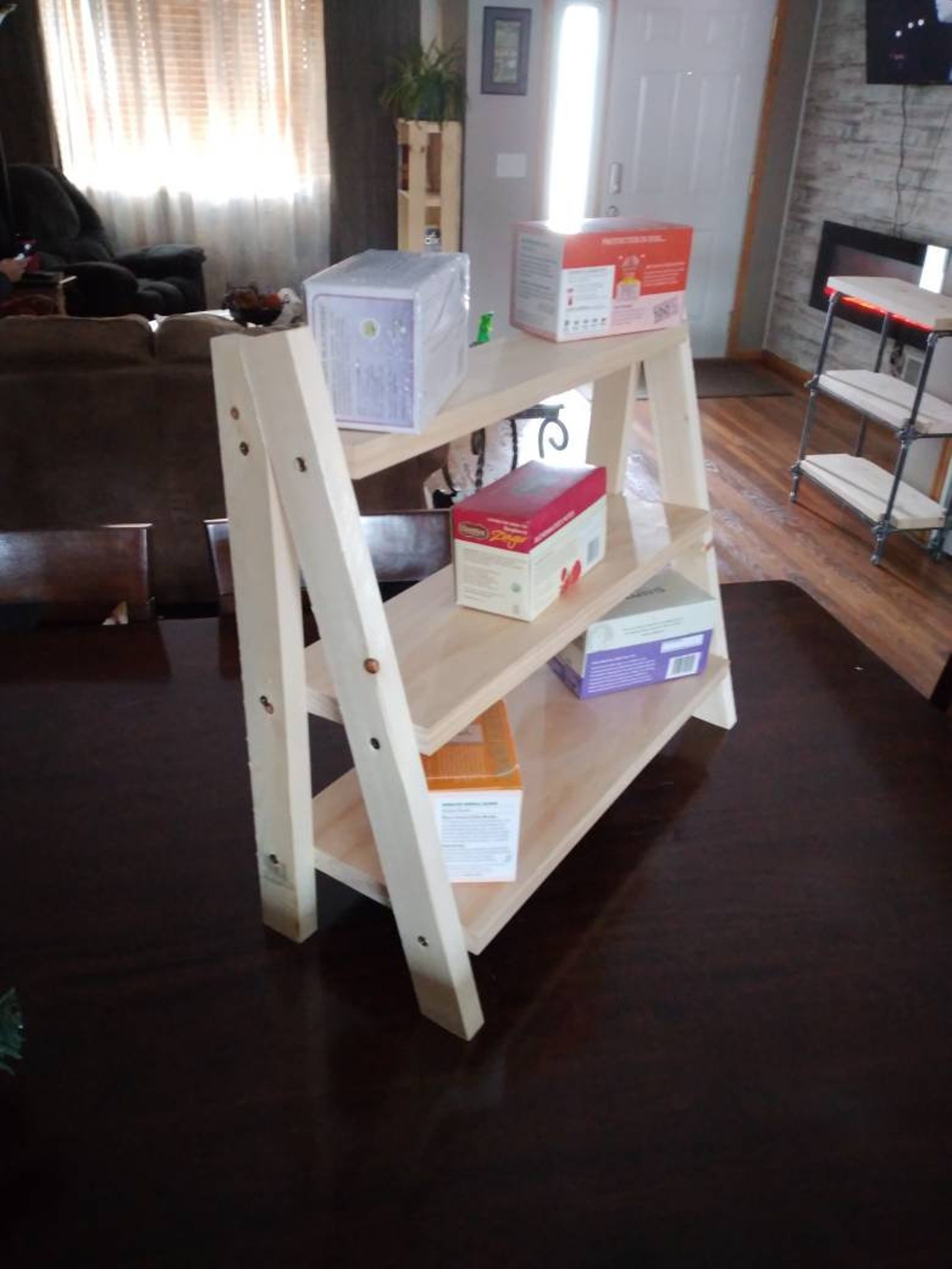 Wooden Countertop Display Shelf Countertop 3 Tier Shelves Etsy