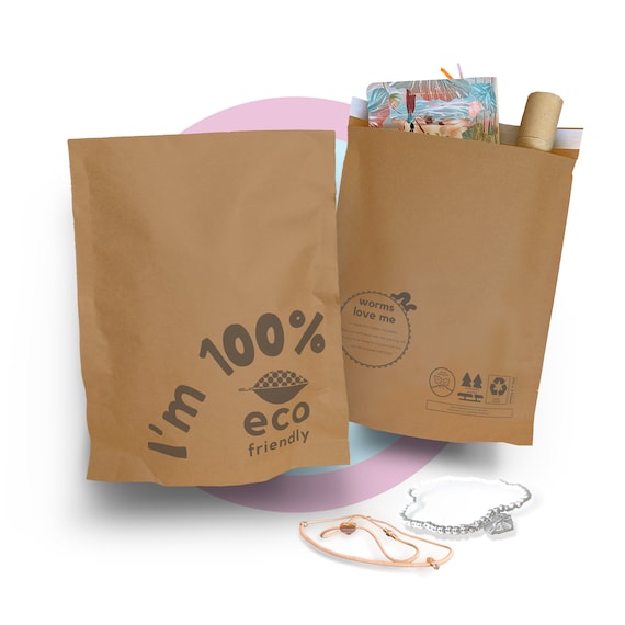 Download Small Paper Mailing Bags 9 X 12 Eco Friendly Paper Postage Etsy