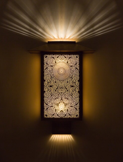 Marokkanische Wandleuchte Lampe Messing filigrane Lampe | Etsy