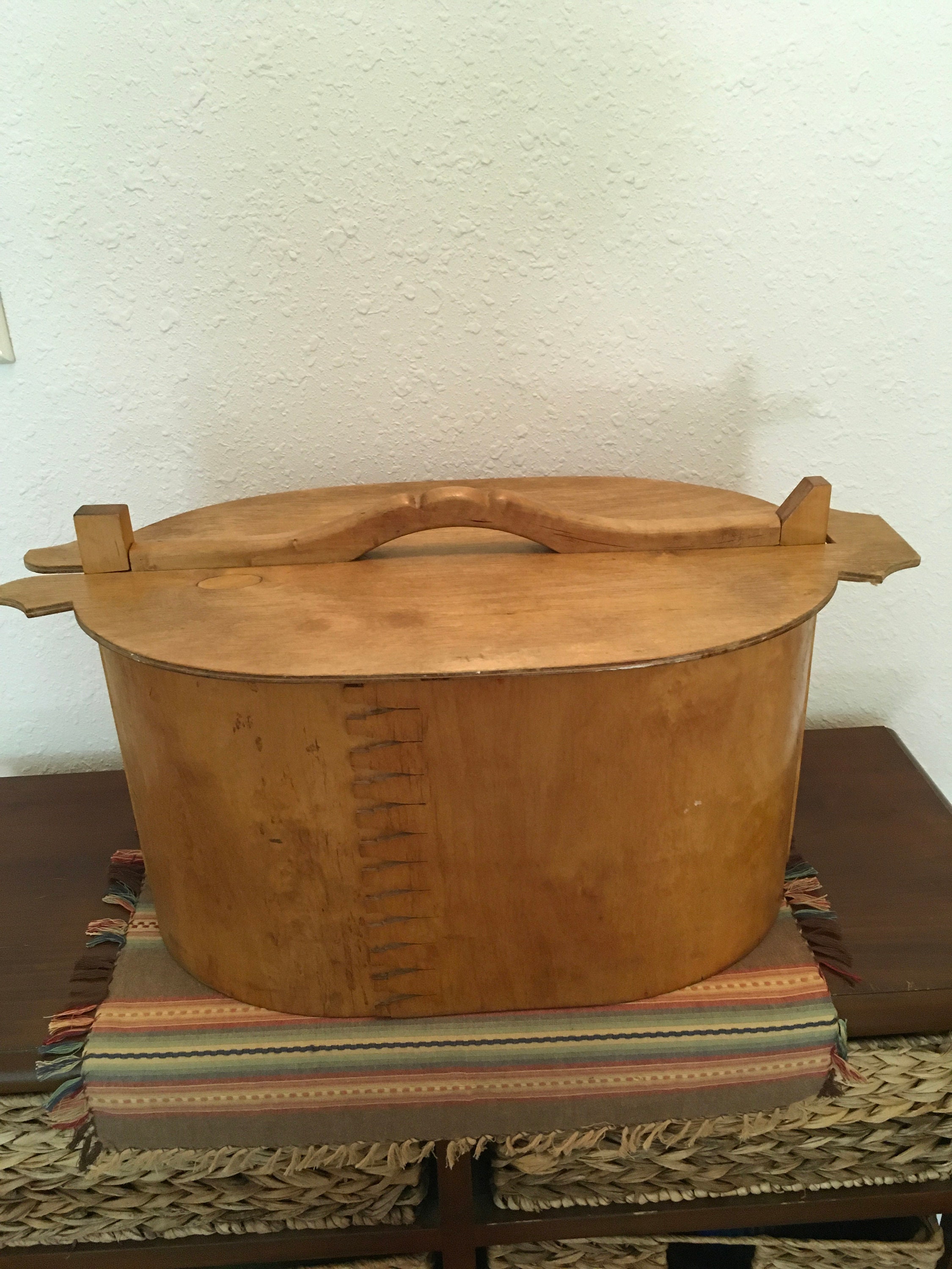 Vintage Scandinavian Wooden Tine Box Etsy