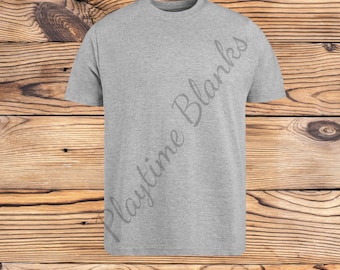 Adult Sublimation Blanks- Heather Grey- 100% Polyester