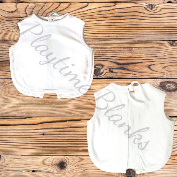 Sublimation  Blanks- Infant- White Apron Bib- 65% Polyester