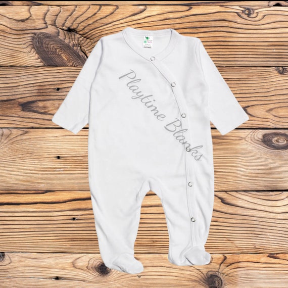 Sublimation Blanks Infant Baby Snap Button Coverall 65% Polyester 