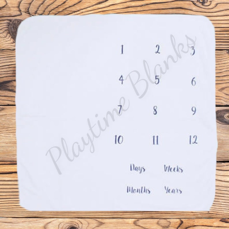 Sublimation Blanks Infant Milestone Blankets 65 Polyester Etsy