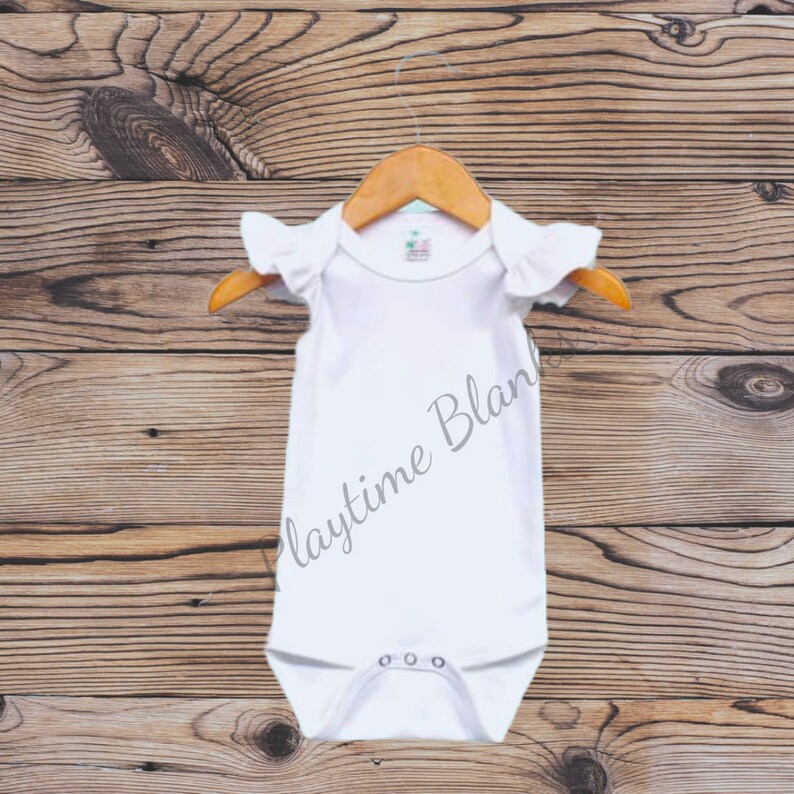 Sublimation Blanks Infant White Flutter Sleeve Onesie 65 Etsy