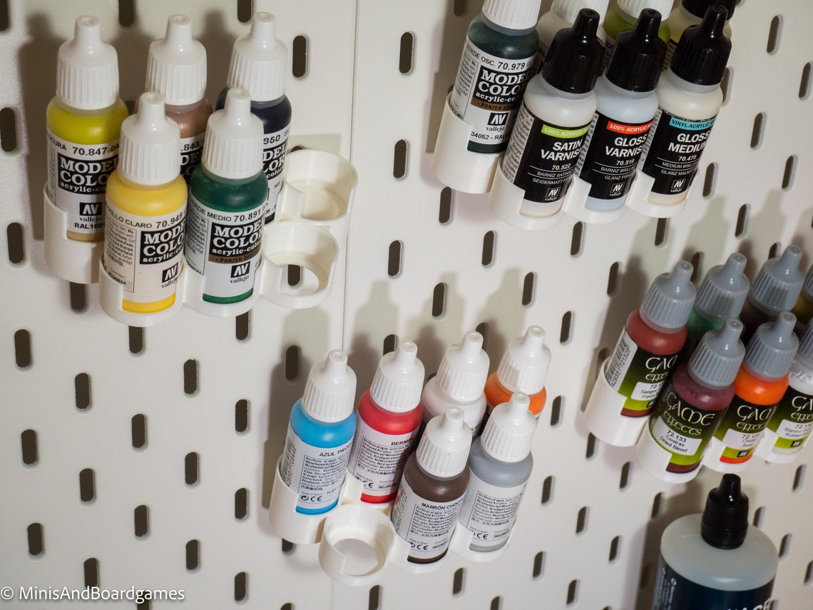 Support pour pot de peinture à Figurine Vallejo sur pegboard Etsy France