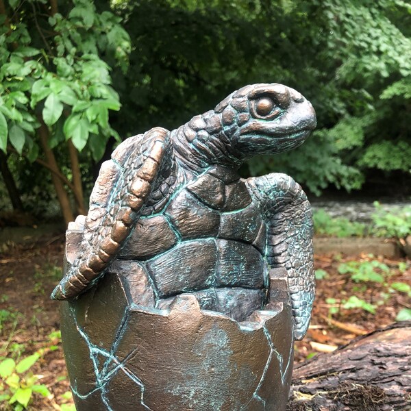 Large Garden Turtle Statue Etsy