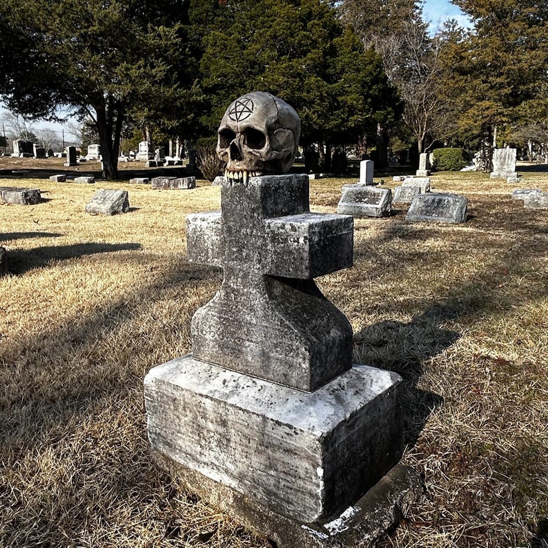 Pentacle/pentagram Engraved Life-sized Vampire Skull / Wunderkammer ...