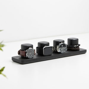 Watch Stand for multiple watches made of solid wood, Wristwatch Storage, Timepiece Display, Watch holder and display for 1-5 watches