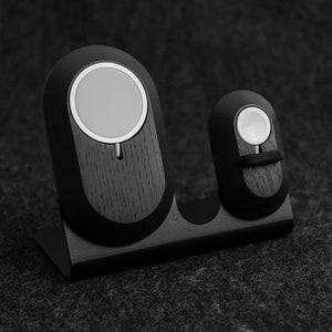 Desk accessories - 2 in 1 Magsafe and Apple Watch charging station, dual charger stand for iPhone 12/13/14/15/16