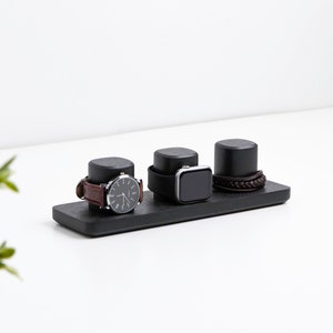 Watch Stand for multiple watches made of solid wood, Wristwatch Storage, Timepiece Display, Watch holder and display for 1-5 watches