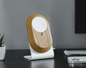 Magsafe charging station, charger stand for iPhone 12/13/14/15, device docking station