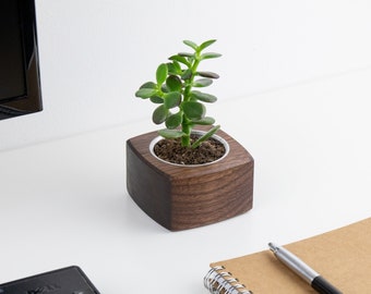 Wooden mini succulent planter for smaller plants and cacti, planter pot, plant holder