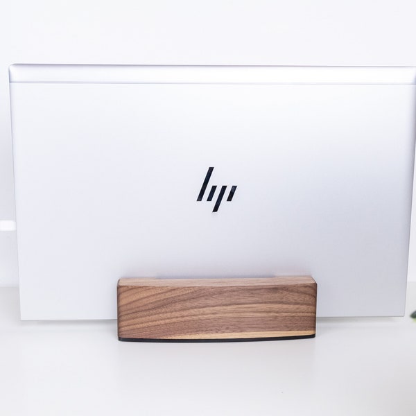 Wood Vertical Laptop Stand Etsy