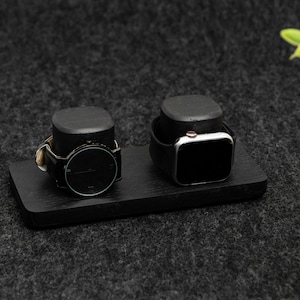 Watch Stand for multiple watches made of solid wood, Wristwatch Storage, Timepiece Display, Watch holder and display for 1-5 watches
