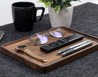 Solid Wood Catchall Tray: Everyday Carry Desk Organizer