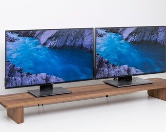 FITUEYES Supporto Monitor Supporto per Monitor in Legno con Lunghezza e