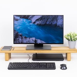  Acrylic Computer Monitor Stand Riser - Gaming Monitor Stand  With LED Light Strip, Desk Shelf For Monitor, Clear Monitor Stand For Home  Office, Laptop Stand With Storage, Desktop Decor, Honeycomb 